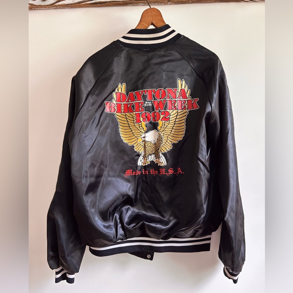 Vintage Satin Daytona Bike week jacket ‘92